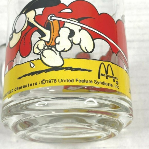 Vintage McDonalds Garfield Glass Coffee Mug Cup Jim Davis 1978 Collectible 1970s - Picture 7 of 7